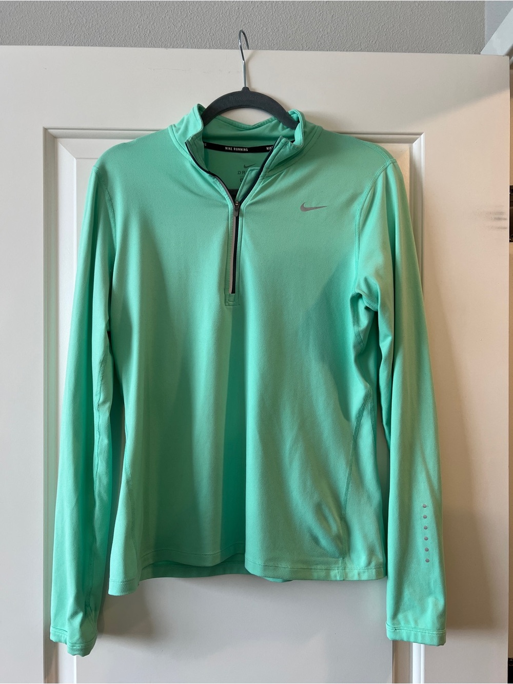 Nike Women’s Mint Green Half-Zip Turtleneck Sweater